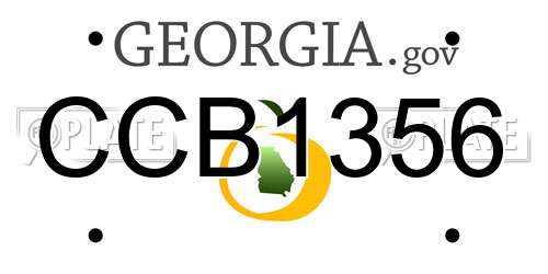 CCB1356 Georgia License Plate