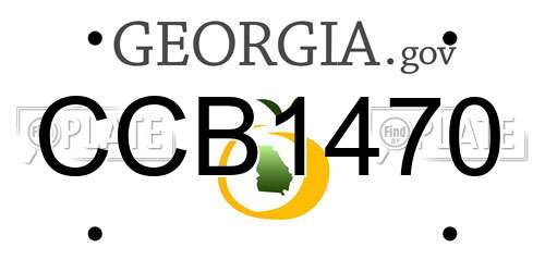 CCB1470 Georgia License Plate