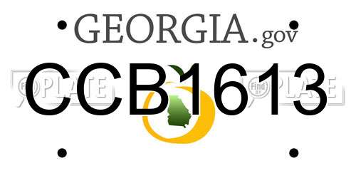 CCB1613 Georgia License Plate
