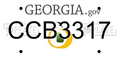 CCB3317 Georgia License Plate
