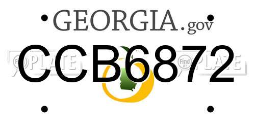 CCB6872 Georgia License Plate