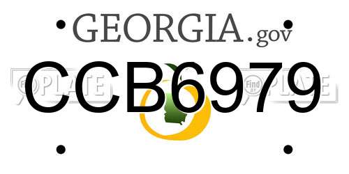 CCB6979 Georgia License Plate