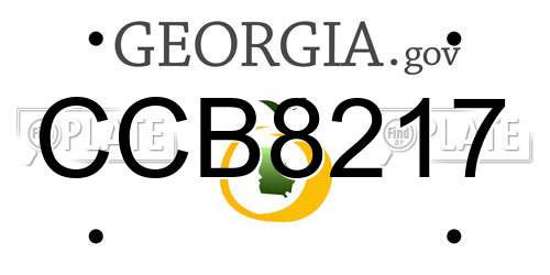 CCB8217 Georgia License Plate