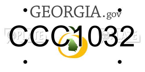 CCC1032 Georgia License Plate