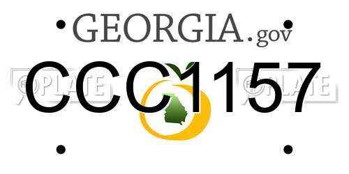 CCC1157 Georgia License Plate