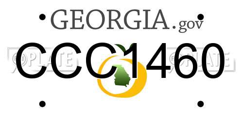 CCC1460 Georgia License Plate