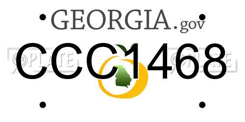CCC1468 Georgia License Plate