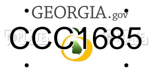 CCC1685 Georgia License Plate