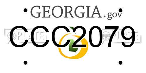 CCC2079 Georgia License Plate