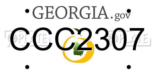 CCC2307 Georgia License Plate