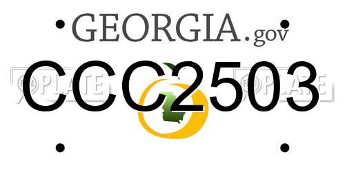 CCC2503 Georgia License Plate
