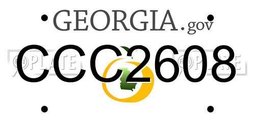 CCC2608 Georgia License Plate