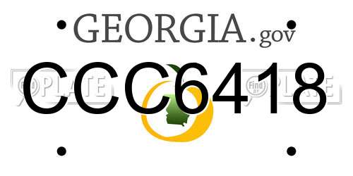 CCC6418 Georgia License Plate