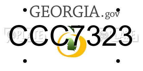 CCC7323 Georgia License Plate