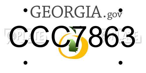 CCC7863 Georgia License Plate