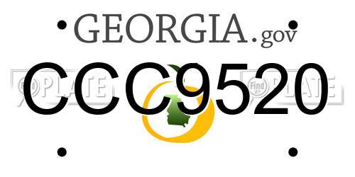 CCC9520 Georgia License Plate