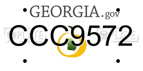 CCC9572 Georgia License Plate