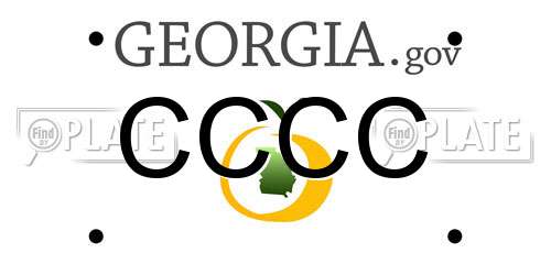 CCCC Georgia License Plate