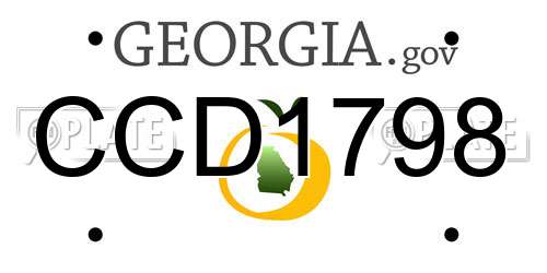 CCD1798 Georgia License Plate