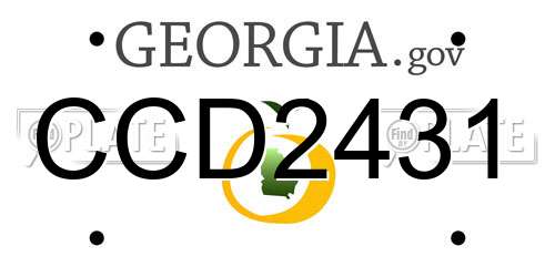 CCD2431 Georgia License Plate
