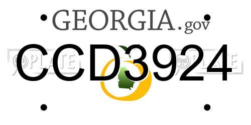 CCD3924 Georgia License Plate