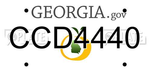 CCD4440 Georgia License Plate