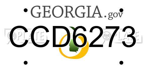 CCD6273 Georgia License Plate