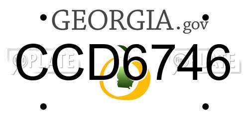 CCD6746 Georgia License Plate