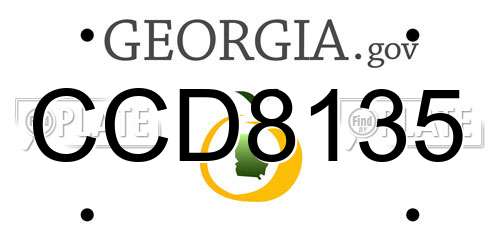 CCD8135 Georgia License Plate