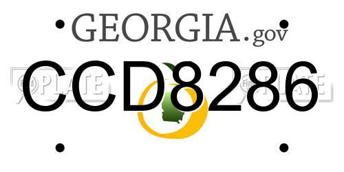 CCD8286 Georgia License Plate
