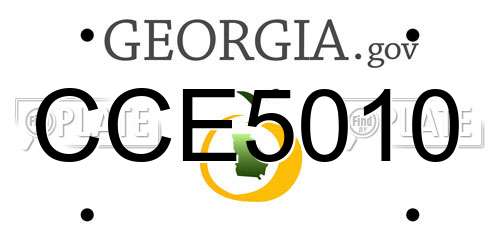 CCE5010 Georgia License Plate