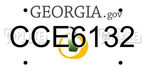 CCE6132 Georgia License Plate