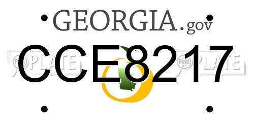 CCE8217 Georgia License Plate