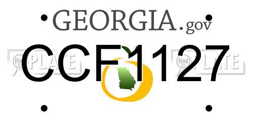CCF1127 Georgia License Plate