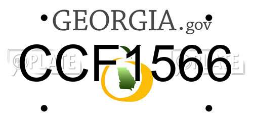 CCF1566 Georgia License Plate