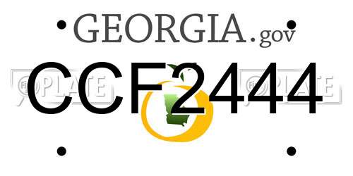 CCF2444 Georgia License Plate