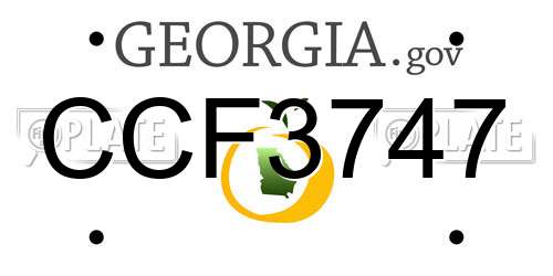 CCF3747 Georgia License Plate