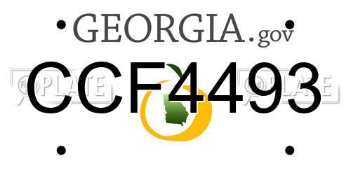 CCF4493 Georgia License Plate
