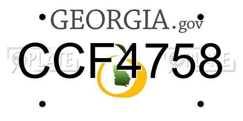 CCF4758 Georgia License Plate