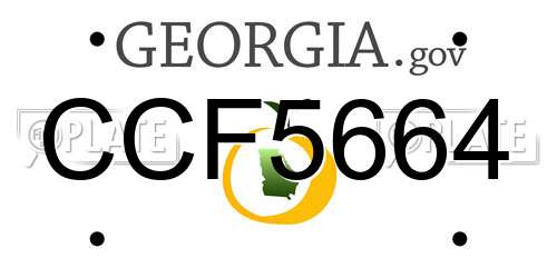 CCF5664 Georgia License Plate