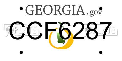 CCF6287 Georgia License Plate