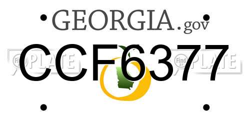 CCF6377 Georgia License Plate