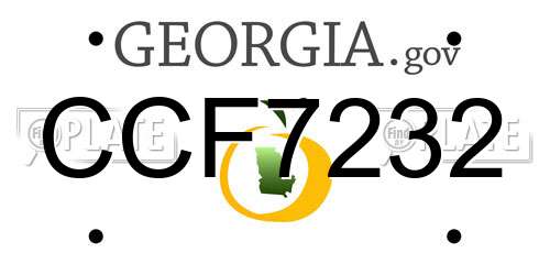 CCF7232 Georgia License Plate