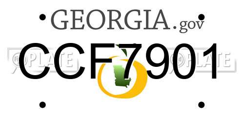 CCF7901 Georgia License Plate
