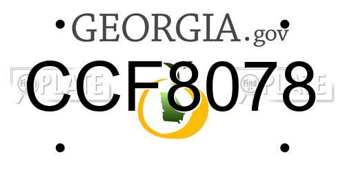 CCF8078 Georgia License Plate