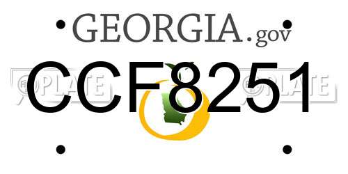 CCF8251 Georgia License Plate