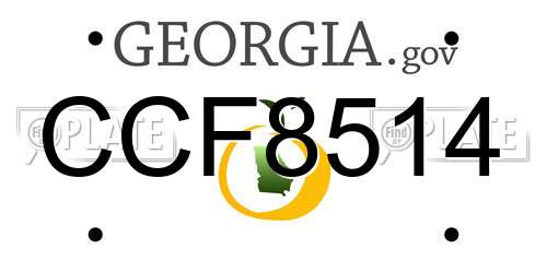 CCF8514 Georgia License Plate