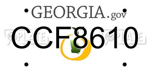 CCF8610 Georgia License Plate