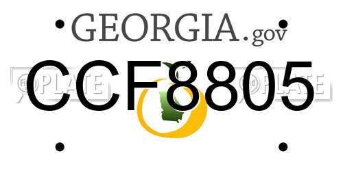 CCF8805 Georgia License Plate