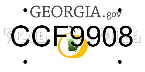 CCF9908 Georgia License Plate